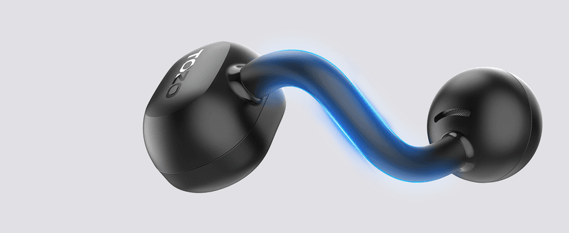 TOZO OpenEarRing True Open Ear Headphones, Lightweight Comfort Open Ear Clip Wireless Earbuds, 40H Play Bluetooth 5.4 Headphones with Smart Digital Display Design Fit Sports Running, Workout Black