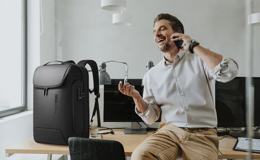 BANGE Men's Anti-Theft Backpack,Waterproof Fashion Travel Backpacks,High Tech Backpack with USB3.0 Charging Port,Business Laptop Backpack Fits 17.3 Inch Notebook…