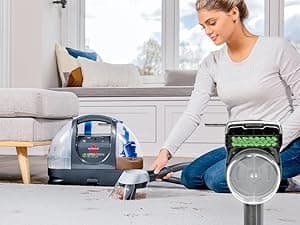 Bissell Little Green Pet Deluxe Portable Carpet Cleaner and Car/Auto Detailer, 3353, Gray/Blue