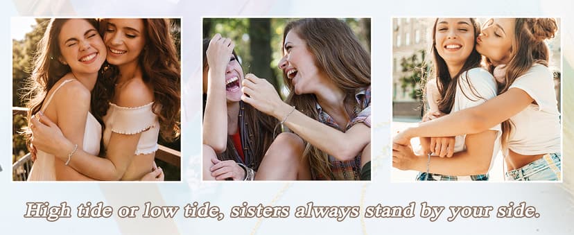 Tarsus Sister Gifts, The Waves of Life We've Through Together, Big & Little Sister Gift, For Birthday & Christmas & Mothers Day