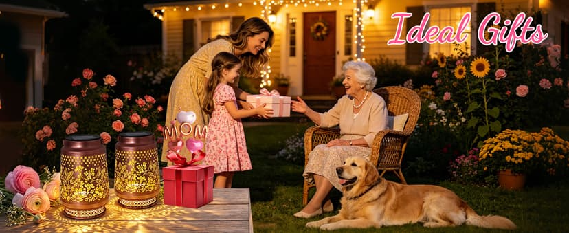 Christmas Gifts for Women, Hummingbird Solar Lanterns Outdoor Waterproof, Garden Decor Birthday Gifts for Women Mom Grandma Sister, Metal Hanging Solar Lights Outside Decorative for Backyard Patio