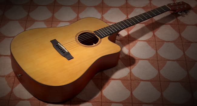 Donner 41” Acoustic Guitar Bundle for Beginners Adults with Online Lesson, 4/4 Full Size Steel Acustica Guitarra with Gig Bag, Tuner, Strap, Strings, Picks, Capos, Cutaway, Natural, DAG-1C/DAD-110C