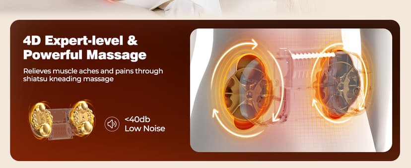 Shiatsu Neck Massager with Heat, 3D Kneading Back Massage Pillow for Pain Relief, Massagers for Neck and Back, Shoulder, Leg, Gifts for Men Women Mom Dad, Stress Relax at Home Office and Car