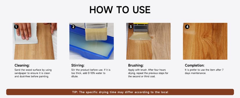 Wood Stain, 16 Oz Water Based Wood Stain and Sealer in One - No Priming, No Top Coat Required, Fast Drying|Low Odor|Non-Toxic, Perfect for Indoor and Outdoor Furniture (Teak with Tools)
