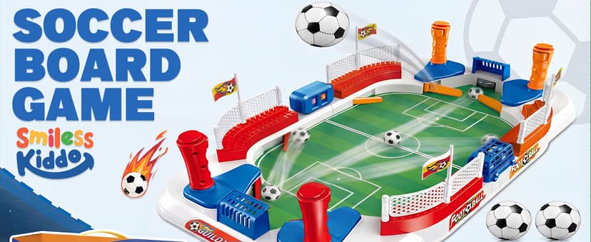 Including 4 mini Balls, Interactive Soccer Toy Indoor Home, Party Game for Football Lover, Birthday Gifts for Boys Girls SMILESSKIDDO Mini Foosball Table Toy Age 4-12, Soccer Board Games for Kids B0GFW5N5TD