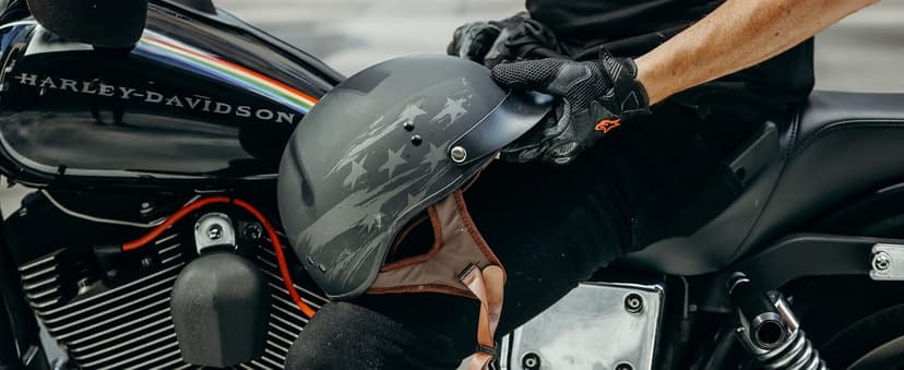VCAN Cruiser Half Face Motorcycle Helmet with Drop-Down Sun Visor, Removable Peak and Quick Release Buckle