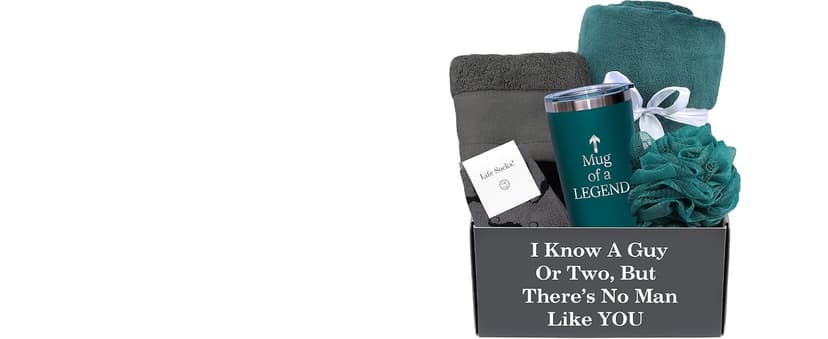 GOLDMUS Gift Basket for Men – Funny Birthday Basket for Men, Luxury Gift Box for Appreciation or Thank You, Celebration Surprise Set, Unique Mens Gift Basket Idea for Relaxation and Thoughtful Moments