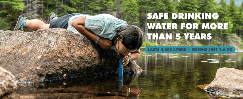 Water Filter for Hiking, Camping, Travel, and Emergency Preparedness, Removes Bacteria and Parasites LifeStraw Personal Water Filter for Hiking, Travel and Emergency, Blue, 1PK B006QF3TW4