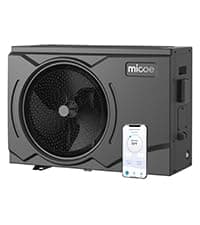 MICOE 17000 BTU Energy Efficient Electric Pool Heat Pump for Above Ground Pools Up to 15ft (8/11/15ft) & 5,000 Gallons, Swimming Pool Heater with Easy Install Kit,110V/120V