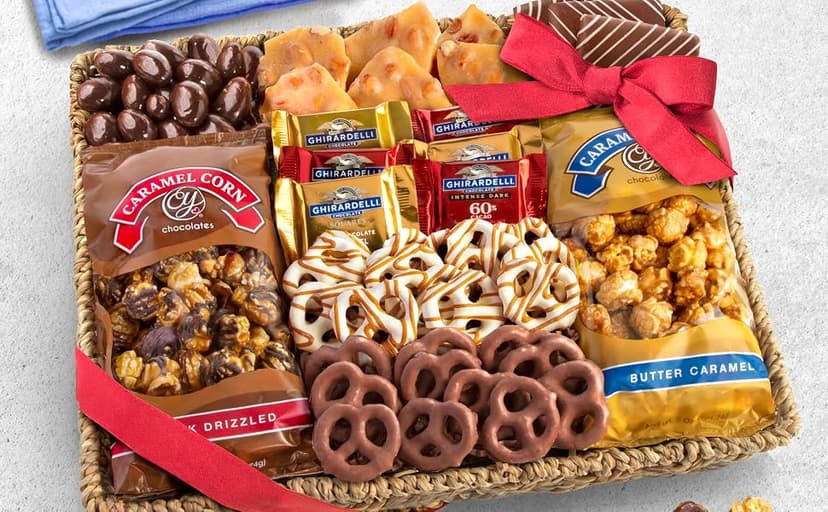 A Gift Inside Chocolate, Caramel and Crunch Grand Gift Basket