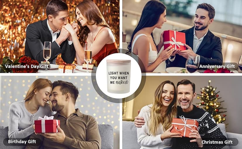 Gifts for Him Boyfriend Husband Men Couples Gift Ideas, Romantic Valentines Day Gift for Him, Naughty Boyfriend Birthday Gifts, Funny Anniversary Presents for Men Husband Couple, Christmas, Candles