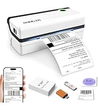 Rongta Portable Printer Wireless for Travel, F82 Inkless Bluetooth Thermal Printers, Compatible with iOS, Android, Laptop, Support 8.5"x11" US Letter&A4 for Office, Home, Car (Black)