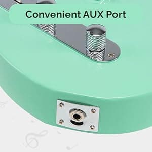 LyxPro 39” Electric Guitar Left Hand TL Series, Full-Size Paulownia Wood Body, 3-Ply Pickguard, C-Shape Neck, Ashtray Bridge, Quality Gear Tuners, 3-Way Switch & Volume/Tone Controls, 2 Picks, Green