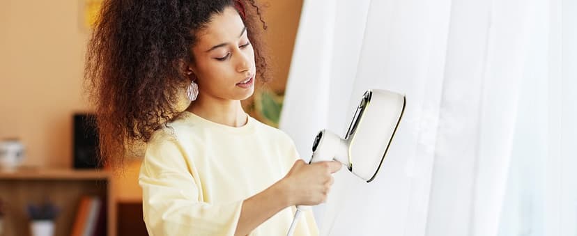 NIASSO Portable Travel Steamer, 1200W Handheld Fabric Steamer for Clothes, 4 Modes with LCD Display, Powerful Wrinkle Remover for Home & Travel, 150ml Water Tank, 10S Fast Heat-Up, 180° Swivel Handle