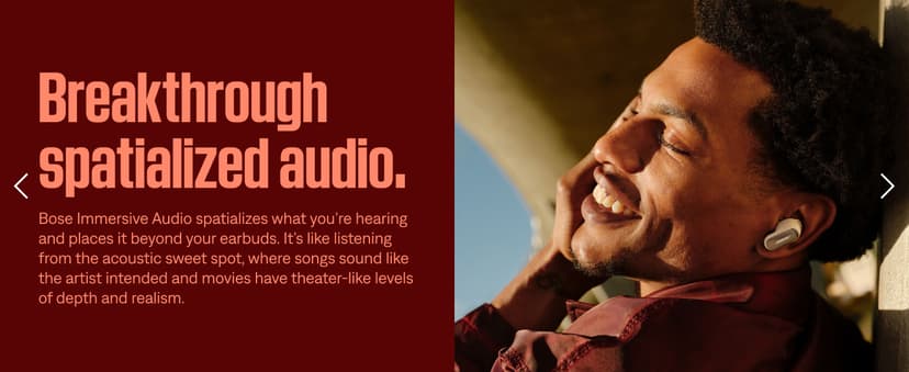 Bose New QuietComfort Ultra Earbuds (2nd Gen) - Wireless Noise Cancelling Earbuds with Mic, Immersive Audio, USB-C Charging, Up to 6 Hours Battery, IPX4 Rating, Black