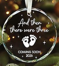 Gifts for Expecting Parents - Expecting Parents to Be Unique Gifts - Baby Pregnancy Announcement Gift Ideas for Husband, Family - Baby Ornament 2026 - Baby Pregnancy Announcement - Glass Ornament