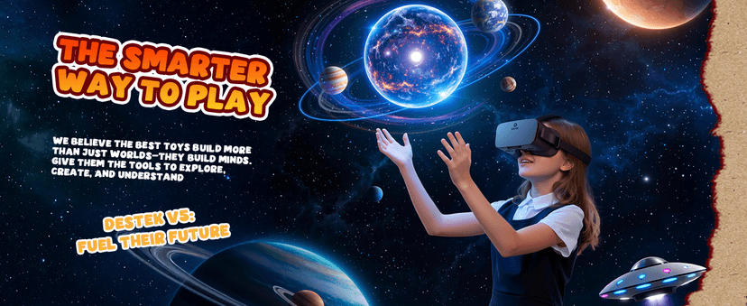 DESTEK V5 VR Headset for Phone w/VR Gamepad, 128 Premium VR apps Included, Anti-Blue Eyes Protected HD Lenses, 110° FOV Virtual Reality Headsets for iPhone, Android Phone- Black