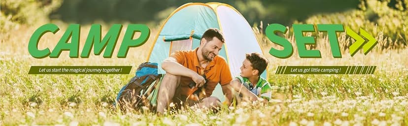 FUN LITTLE TOYS Pop Up Play Tent with Camping Gear and Tools Set, Outdoor Toys for Kids B07KKB4LFM
