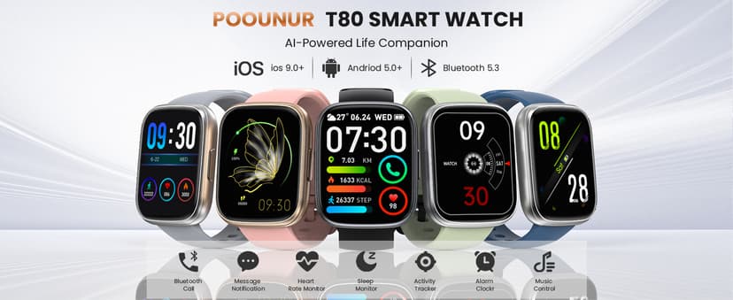 Smart Watch for Men Women (Answer/Make Call), 1.95" Touch Screen Fitness Tracker with Heart Rate/Sleep Monitor, IP68 Waterproof Smartwatch for Android iOS, Fitness Watch with 120+ Sports Modes, Black