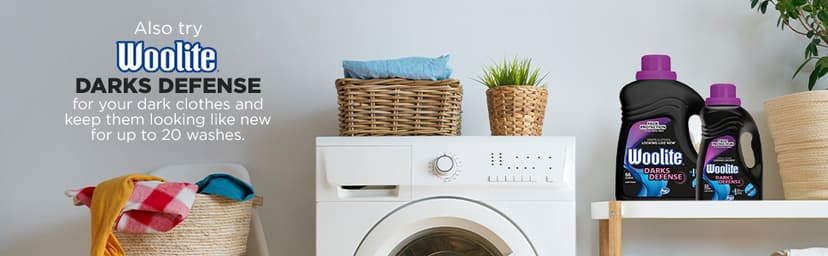 Woolite Damage Defense Laundry Detergent, 33 Loads, 50 Fl Oz, Regular & HE Washers, Packaging May Vary