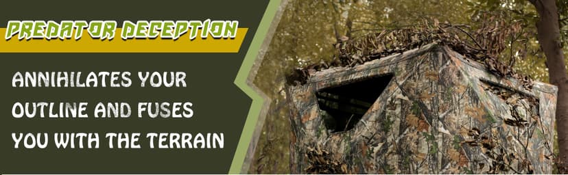 Lenotos Hunting Blind, 2 Person Pop Up Blinds 360 Degree See Through, Portable Durable Hunting Ground Blinds for Deer & Turkey Hunting