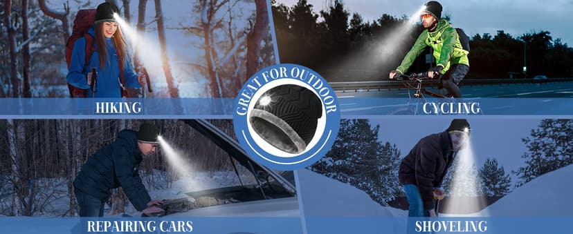 HIGHEVER LED Beanie Hat with Light: Christmas Stocking Stuffers for Men Adult Cool Gifts for Teen Boys Men Dad Winter Gifts