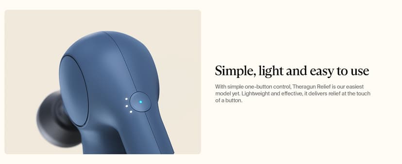 Quiet Handheld Percussion Muscle Massager for Back, Leg & Shoulder Pain Relief. Lightweight, Easy to Use, Ergonomic Grip TheraGun Therabody Relief Massage Gun | for Daily Comfort | 3-Speed | Navy B0CNS894RH