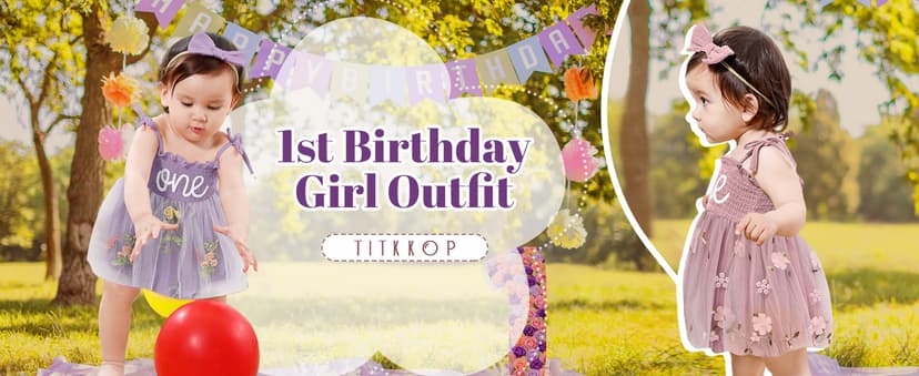 Baby Girl 1st Birthday Clothes One Year Old Tulle Romper Sleeveless Bodysuit Cake Smash Outfits