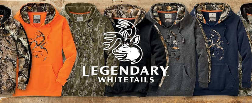 Legendary Whitetails Men's Camo Hoodie Pullover Sweatshirt Midweight V-Neck Design