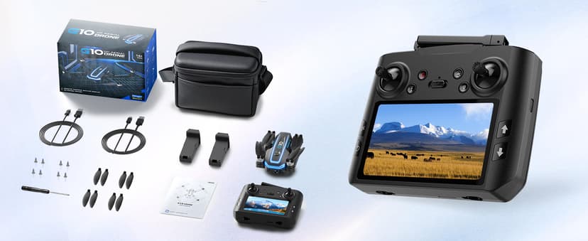 GPS Drone with 4K HD Camera for Adults,4.5 inch HD Screen on Remote Controller,FPV RC Drones with Auto Return, Follow Me and Lightweight,2 PCS Batteries for Long Flight Time,Easy Fly Quadcopter for Beginners,Under 250g