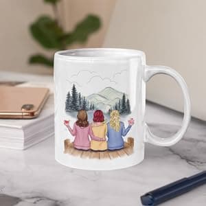 Gossby Gossby Personalized Best Friend Coffee Mug - Custom Gift for Female Best Friend with Design, Name - Christmas, Birthday, Friendship Besties Gift for Women - You're My People - 3 BFFs