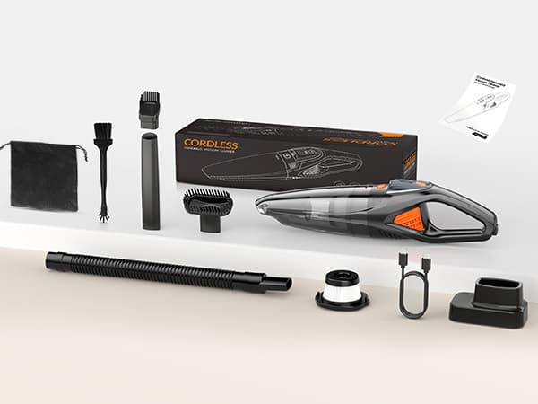 Handheld Vacuum Cordless 25000PA Powerful Suction, Portable Car Vacuum, 3 in 1 Hand Held Vacuum Rechargeable 8000mAh with LED Light, HEPA Filter, Home, Car Seats, Office, Pet Hair, Dust Buster