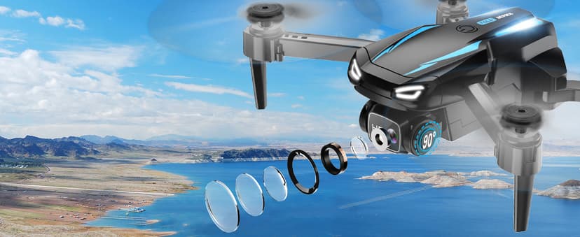 Drone with 1080P Camera, Foldable Remote Control Quadcopter for Adults Beginners, Mini Drone with Stable Hover, Waypoint Fly, 3D Flips, One Key Start, 2 Batteries, Easy to Fly Indoors & Outdoors