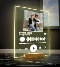 EGD Spotify Decorative Plaque Personalized Gifts, Custom Gifts for Him Her, Customized Picture Frame for Boyfriend Girlfriend Couple Wife Women on Anniversary Birthday, Made in USA