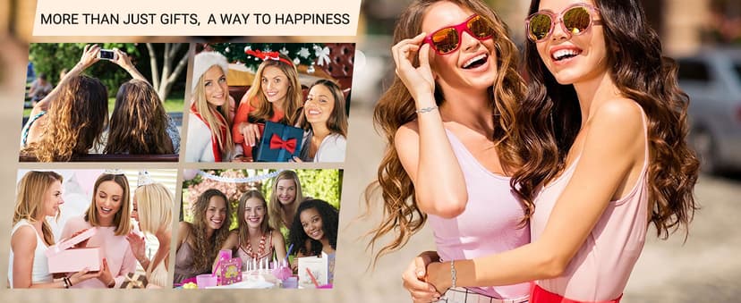 UNGENT THEM Infinity Love Heart Bracelets for Women Her Happy Birthday Valentines Christmas Presents