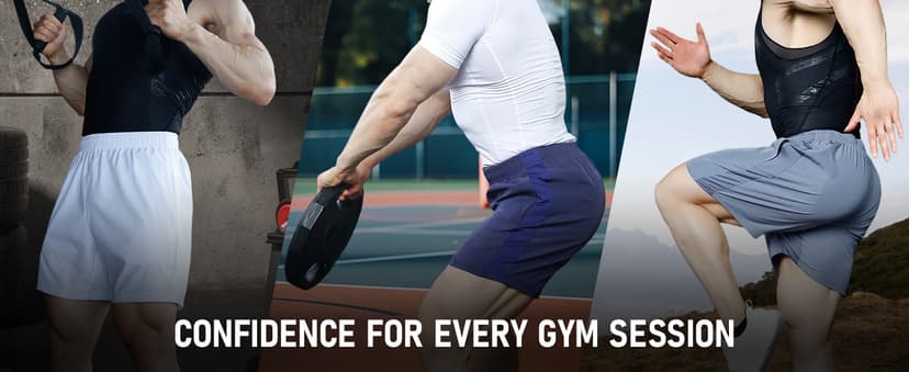 Men's 5" Running Shorts 2 Pack Quick Dry Athletic Workout Gym Shorts with Zipper Pockets