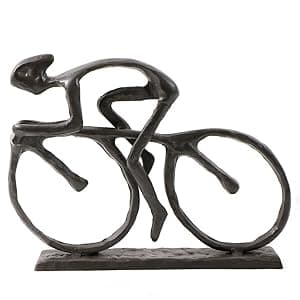Cast Iron Art Sculpture Home Decoration Statue for The Bicycle Enthusiast Metal Figurine Art Home Décor for Runner Sportsman Cyclist Bicycle Enthusiast (4# Cyclist) B07QDYFNB8