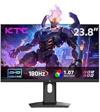 KTC 27 Inch Gaming Monitor - 2K QHD 2560 x 1440 Monitor, Up to 210Hz & 1ms, Bulit-in Speakers, Adaptive Sync, HDR400, 131% sRGB, IPS Monitors Gamer with HDMI 2.0 x 2 & DP1.4 x 2, H27T22C-3
