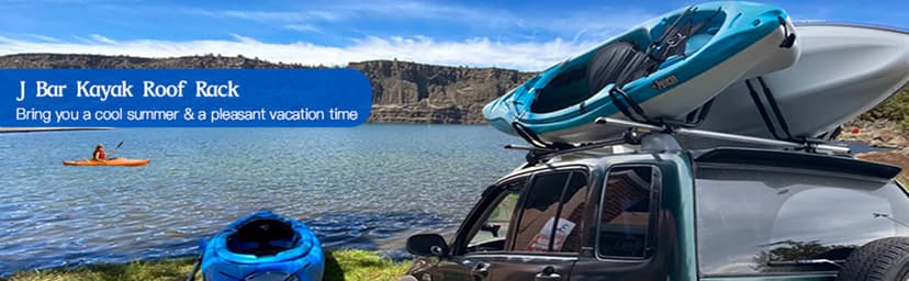 Taelakeni 2 Pairs Kayak Carrier Racks, Universal Cars Kayak Roof Rack (4 Racks)