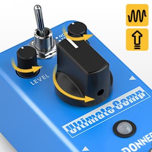 Donner Compressor Pedal, Ultimate Comp 2 Modes Compression Effect Pedal Pure Analog for Electric Guitar and Bass True Bypass