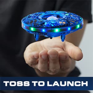 Force1 Scoot Pro Hand Operated Drone for Kids or Adults- Induction Hands Free Motion Sensors Mini Drones with Bright LED Projection, 360 Flips, Easy Indoor Small UFO Flying Orb Ball Drone Toy for Boys Girls