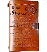 Hiipeenow Brother Gifts from Sister, Leather Travel Journal 140 Pages Presents, Birthday Graduation Christmas Valentines Fathers Day Wedding Day Gifts for Brother