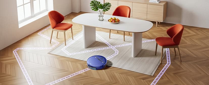 Robot Vacuum and Mop Combo, 2-in-1 Mopping Robot Vacuum Cleaner with 2300Pa Suction, 2.87'' Slim Design, Wi-Fi/App/Voice Control, 3D Obstacle Avoidance&Self-Charging for Hard Floors, Carpets, Pet Hair