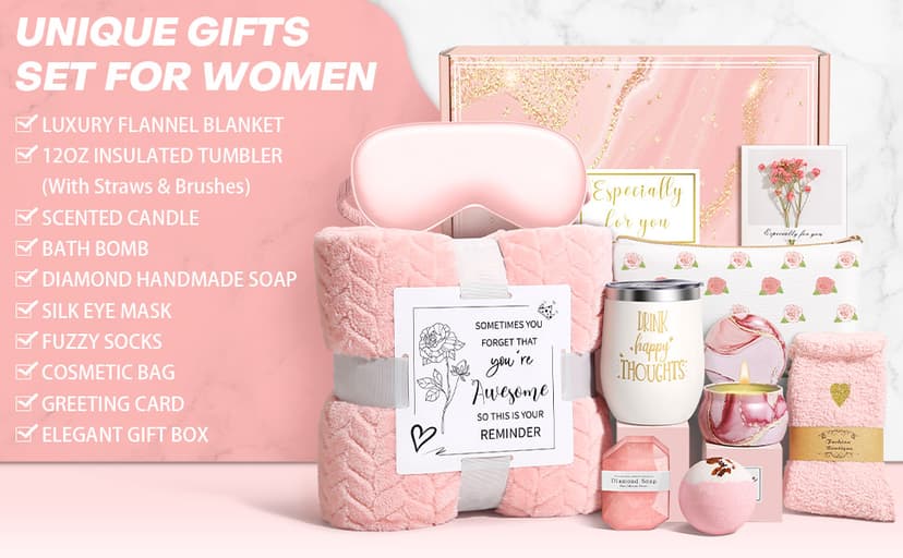 Gifts for Women Self Care Gift, Relaxing Care Package Spa Gift Basket, Valentines Day, Mothers Day, Christmas, Birthday Gifts for Women Mom Her Friend Sister Wife