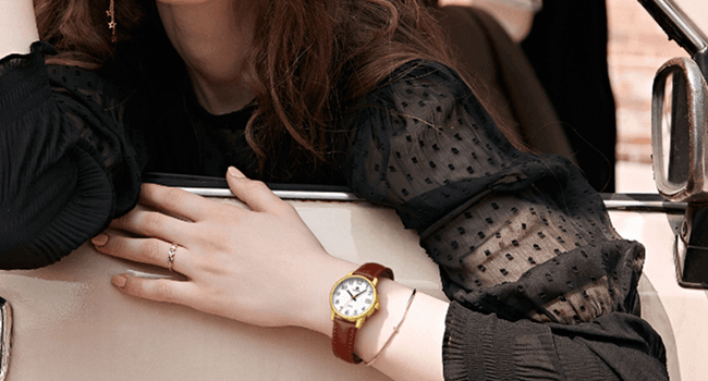 LN LENQIN Ladies Watches Analog Quartz Watch for Women Waterproof Women's Wrist Watches Easy Reader Womens Watch with Leather Strap