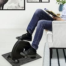 Mini Exercise Bike, AGM Under Desk Bike Pedal Exerciser Foot Cycle Arm & Leg Pedal Exerciser with LCD Screen Displays