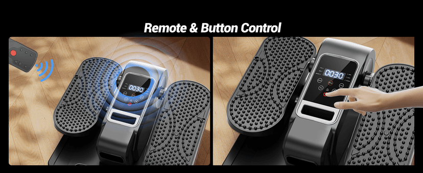 Under Desk Elliptical Machine, Electric Seated Pedal Exerciser, Mini Elliptical Leg Exerciser with Remoter, 12 Level Speeds, Forward & Reverse Direction, Manual & Auto Mode for Home Office