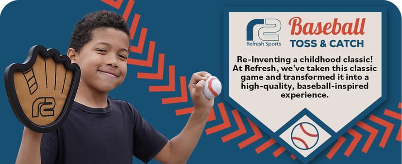 Toss and Catch Ball Game Set - Easy to Use Sticky Balls & Beginner Baseball Training Glove - Premium Toy Paddle Fits All Hand Sizes From Toddlers to Teens & Adults - Fun Gift Idea for Boys and Girls