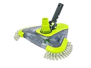 Sepetrel Deluxe Swimming Pool Cleaning Kit Including Professional Leaf Skimmer Net,Half-Depth Fine Mesh Net,17.5" Pool Brush Head & Hand Scrub Brush(NO Pole)