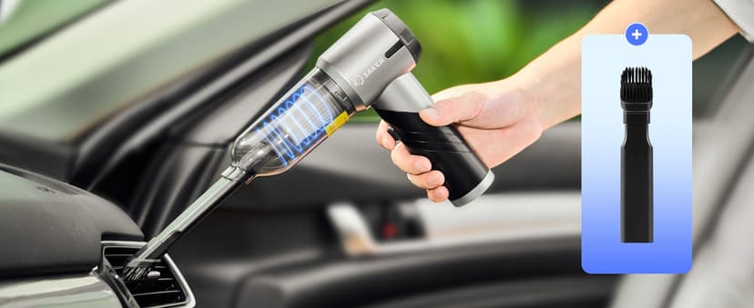 Mini Car Vacuum with Brushless Motor,Air Duster Blower,Rechargeable Foldable Vacuum Cleaner,for Home, Office Pet,Gifts Saker Handheld Car Vacuum Portable Cordless17000Pa HL132 Black B0D8PQHYV3